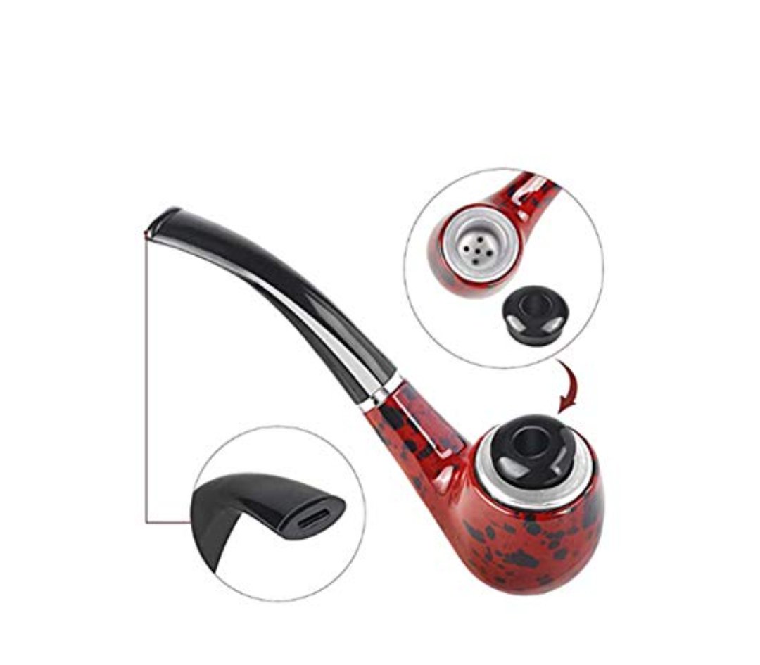 Captain Tobacco Pipe for Smoking, Red Handmade Smoking Pipe - Image 2