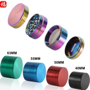 63mm 4 Piece Metal Kitchen Crusher for Crushing and Shredding Herbs