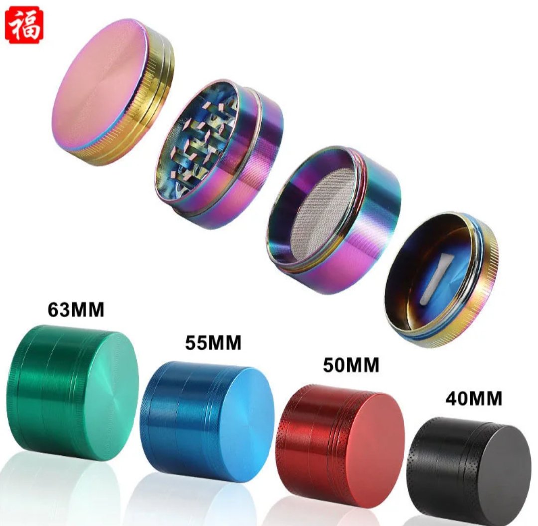 63mm 4 Piece Metal Kitchen Crusher for Crushing and Shredding Herbs