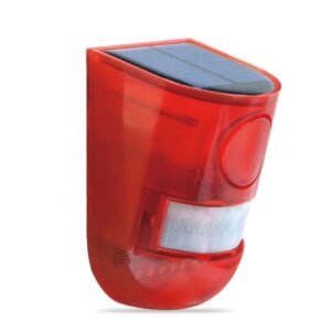 Solar Strobe Light Alarm Motion Sensor Sound