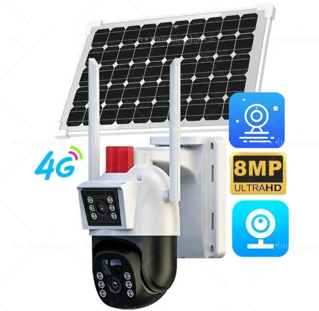 Solar Security Cameras Wireless Indoor Outdoor 360° Pan Battery Camera with Solar Panel Color Night Vision PIR Motion
