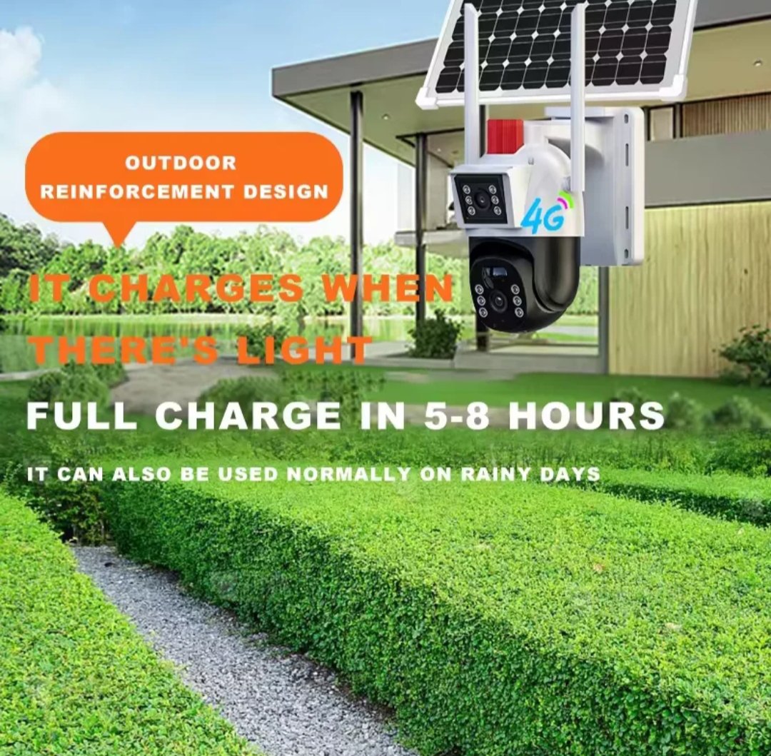 Solar Security Cameras Wireless Indoor Outdoor 360° Pan Battery Camera with Solar Panel Color Night Vision PIR Motion - Image 3