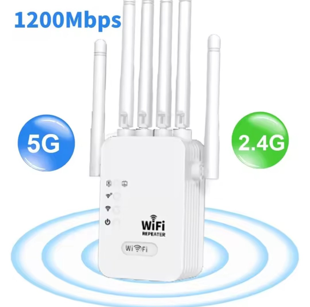 1200M WiFi Signal Extender Repeater Home Dual Band 5GHz/2.4GHz Powerful Wireless