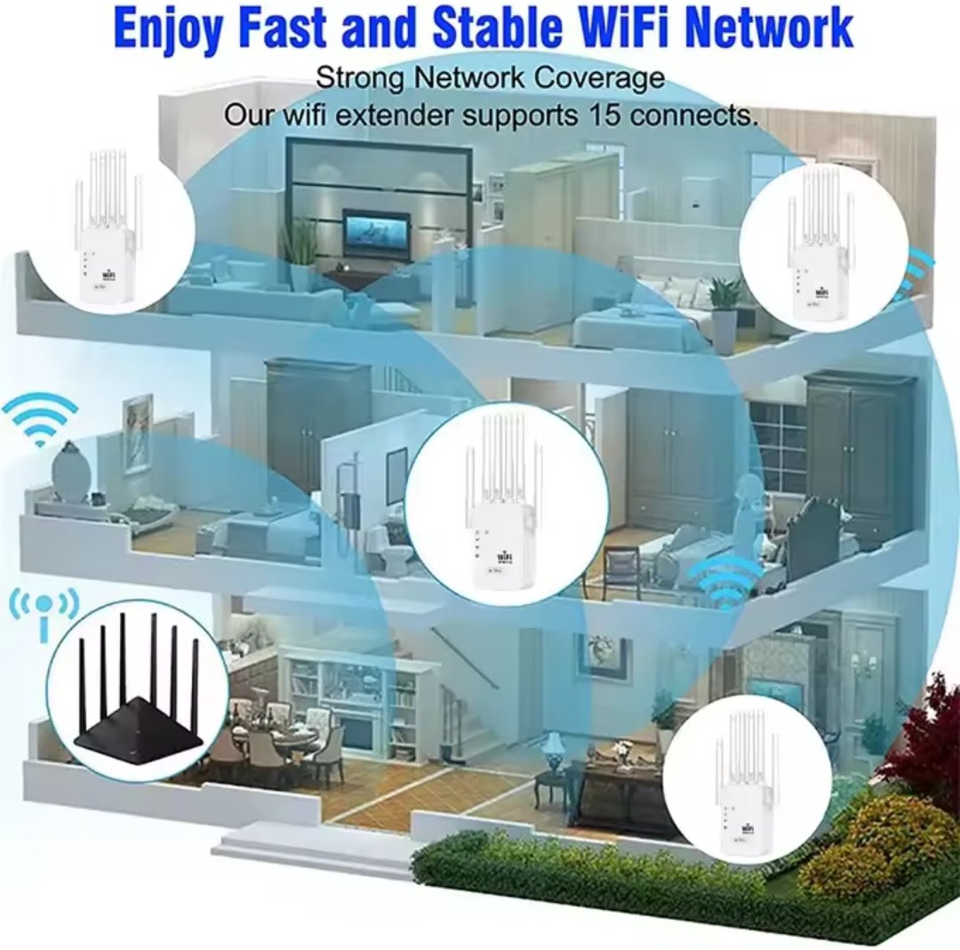 1200M WiFi Signal Extender Repeater Home Dual Band 5GHz/2.4GHz Powerful Wireless - Image 2