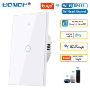 SmartyunsWiFi Smart Touch Light Switch - 1 Gang
