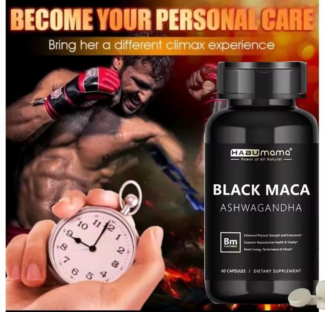 Black Maca + Ashwagandha Capsules - Calm Mood,Relief Stress,Boost Energy - Image 3