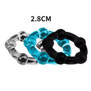 3PCS Super Stay Hard Stretchy Beaded Male Enhancement Erection Cock Ring Set