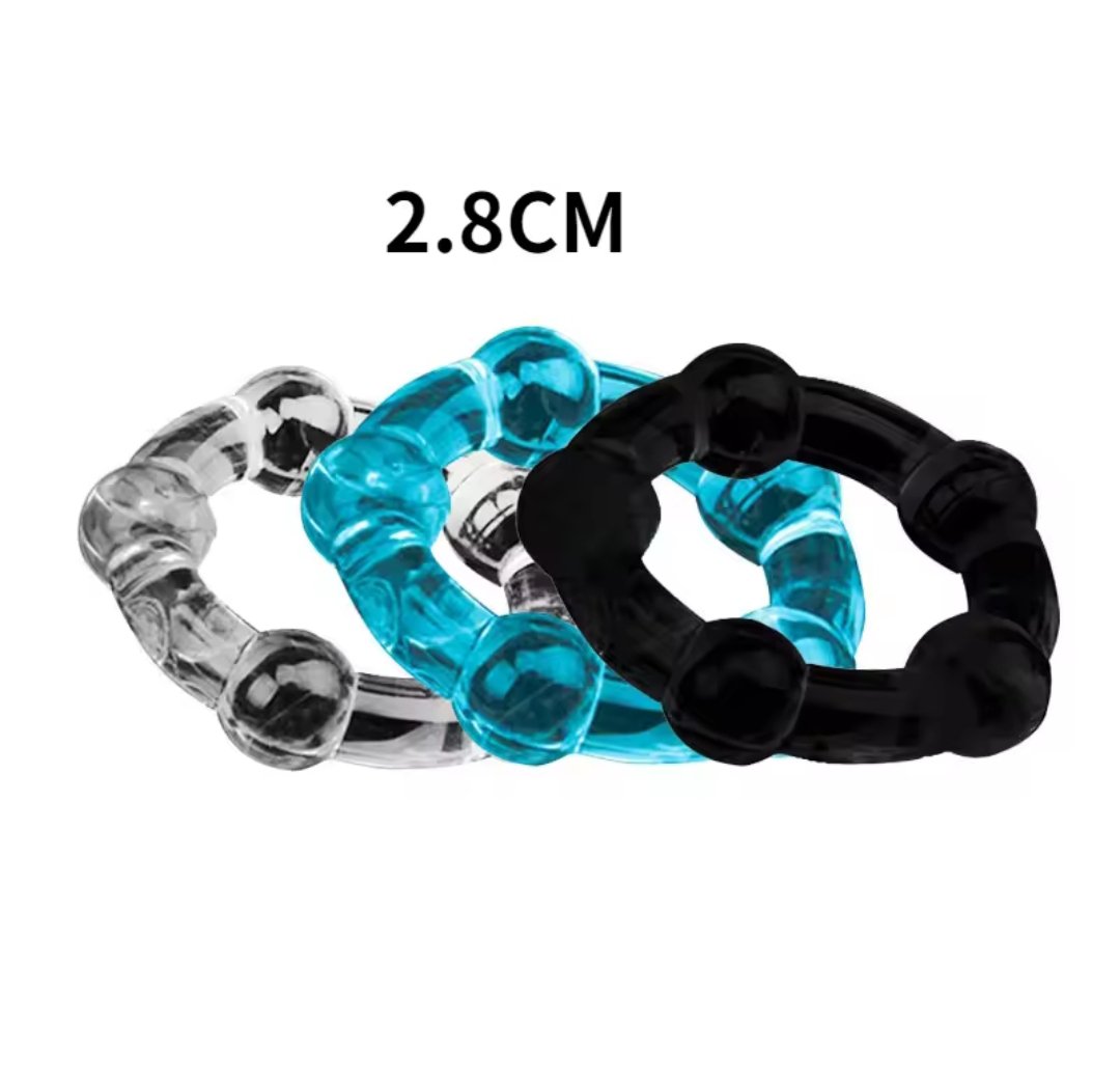 3PCS Super Stay Hard Stretchy Beaded Male Enhancement Erection Cock Ring Set