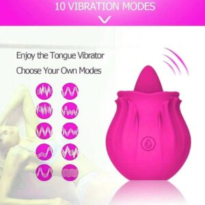 10-Mode Rose Vibrator with Tongue