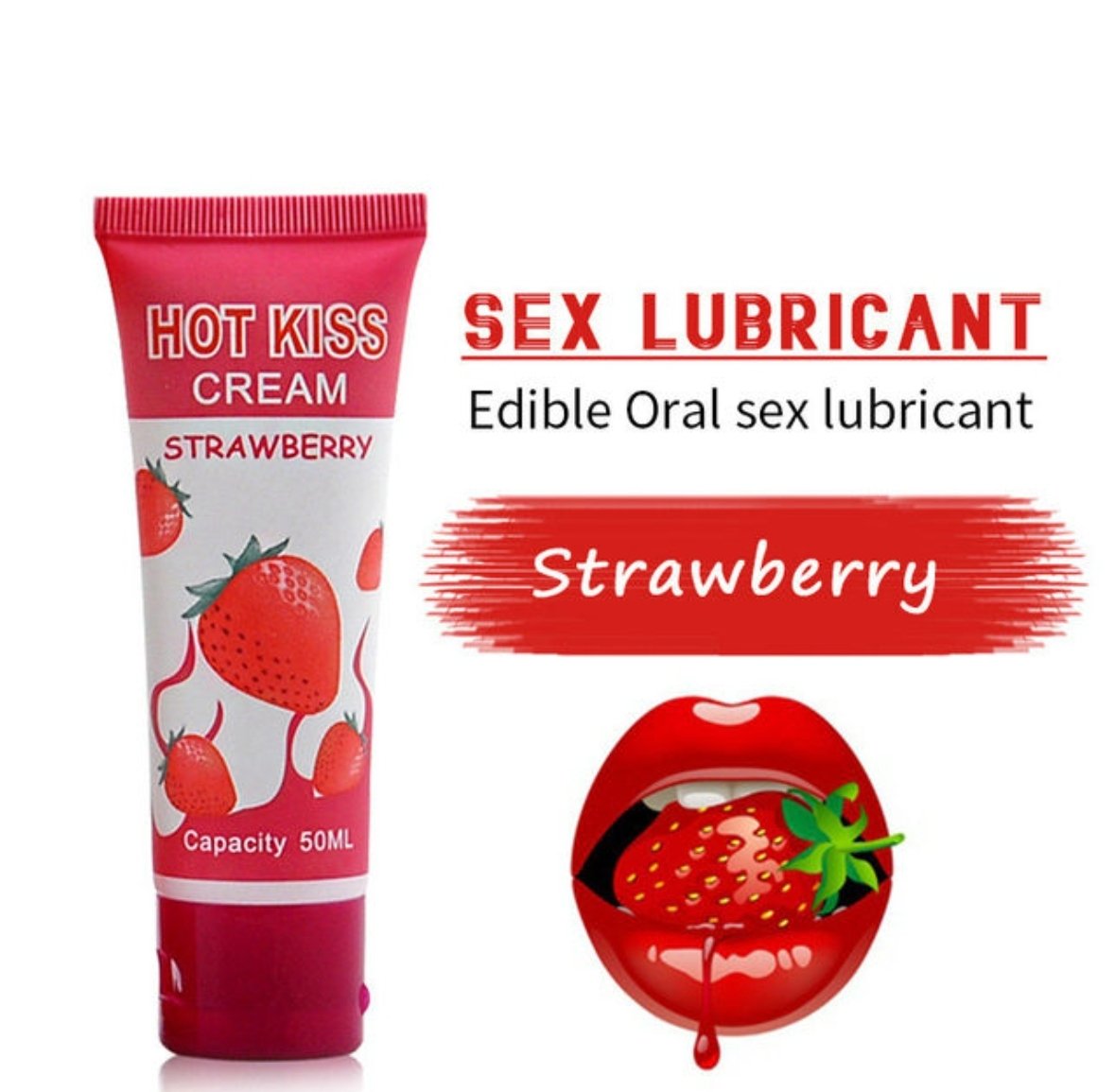 100ml Strawberry Flavored Sex Lubricant