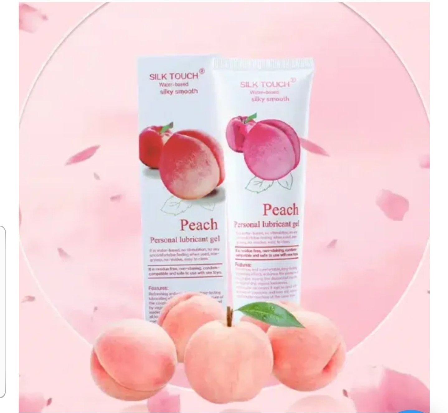 Secret Corner Silk Touch 100ml Flavored Lube Vagina Anal Lubricant - Peach - Image 2