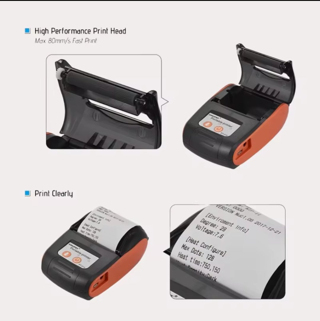 Portable Thermal Printer Handheld 58mm Receipt Printer Thermal Label Printer - Image 4