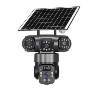 3 Lens V380 4G Solar Camera Wifi/4G Solar-Powered Security Camera